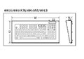 NEMA 4X PS/2 Model Desktop Industrial Membrane Keyboard
