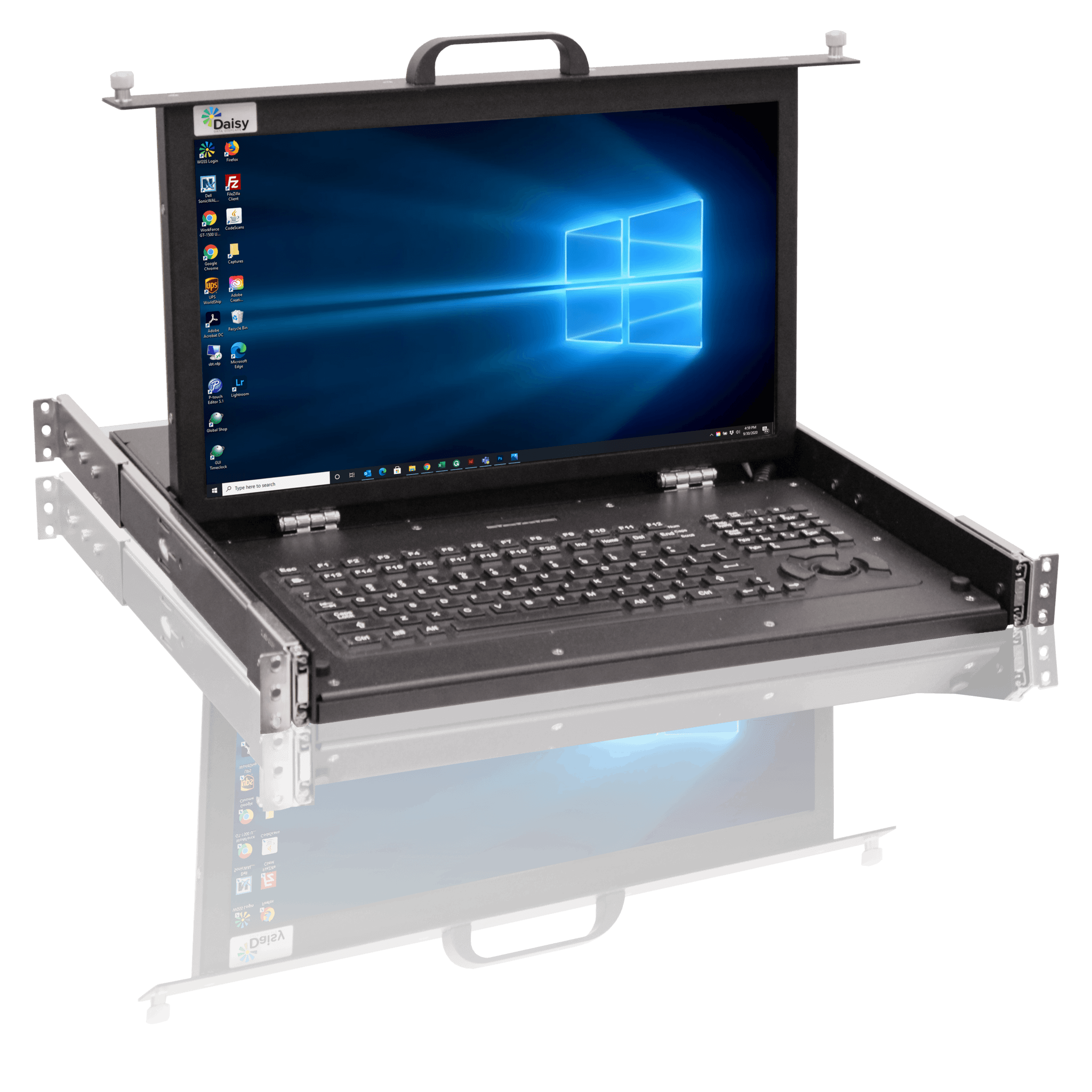 UPG UPtyma 1U Rackmount 17.3" LCD Monitor Console Kit – 1920x1080, Japanese Keyboard, 173RM17A